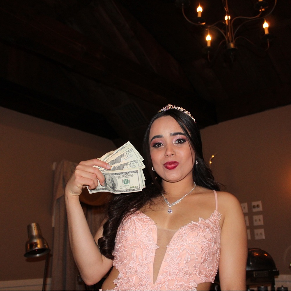 Chic Pink Lace Gown